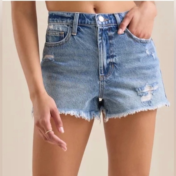 Anthropologie Pants - Anthropologie Morgan Distressed Denim Shorts Large